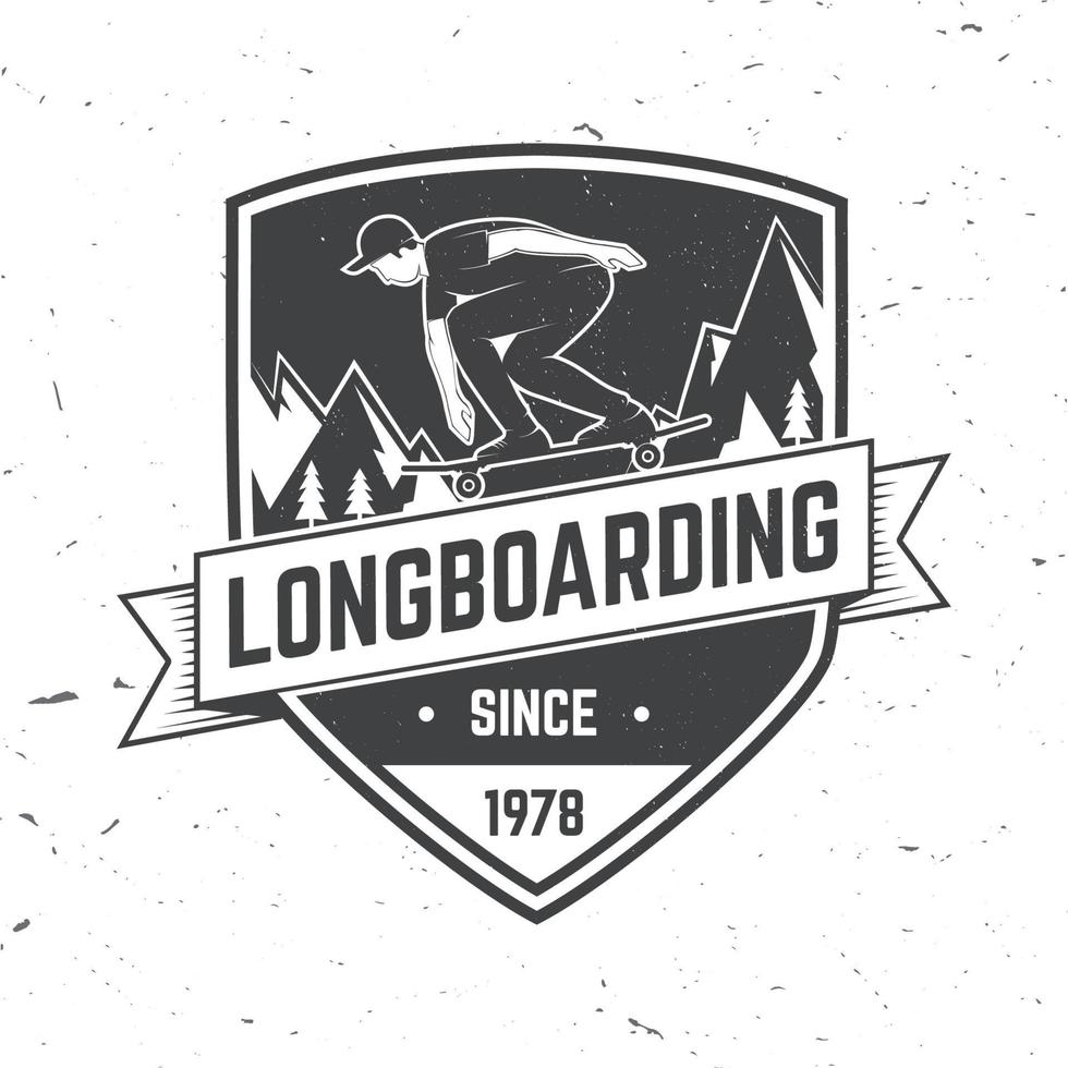 longboarding bricka. vektor illustration. extrem sport.
