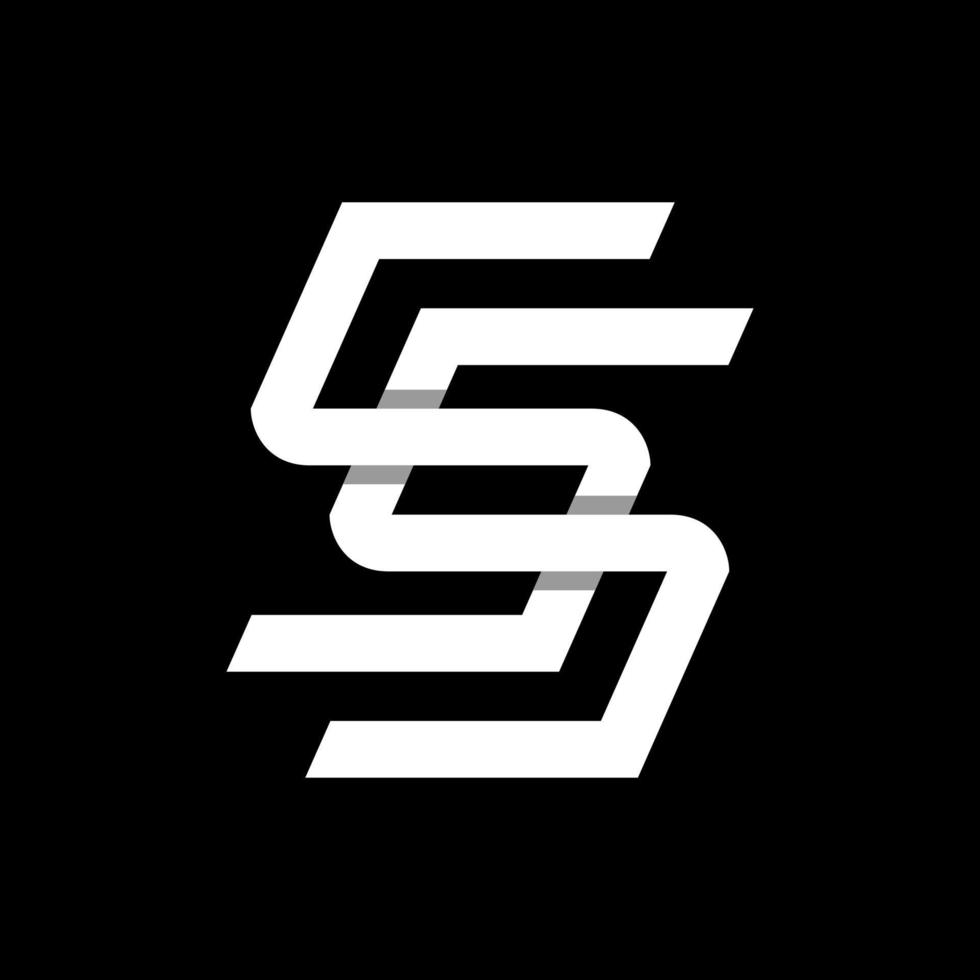 ss monogram logotyp design vektor