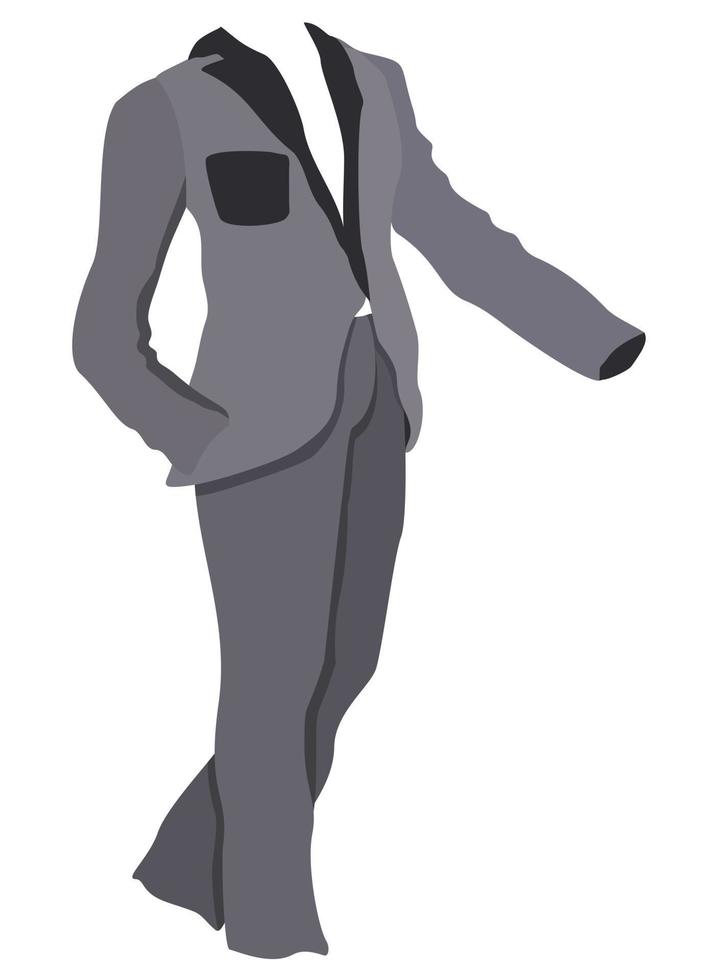 vektor isolerat illustration av grå kostym.