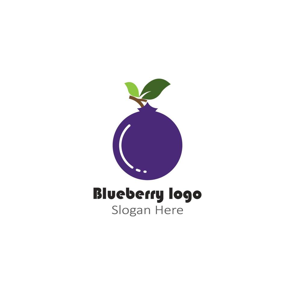 blåbär logotyp vektor illustration mall design.