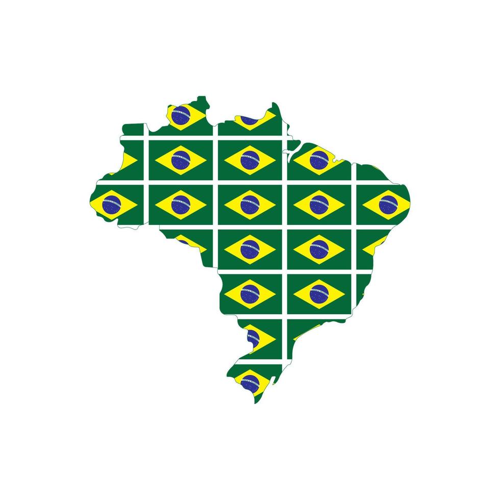 Vektorsymbol für die Karte von Brasilien vektor