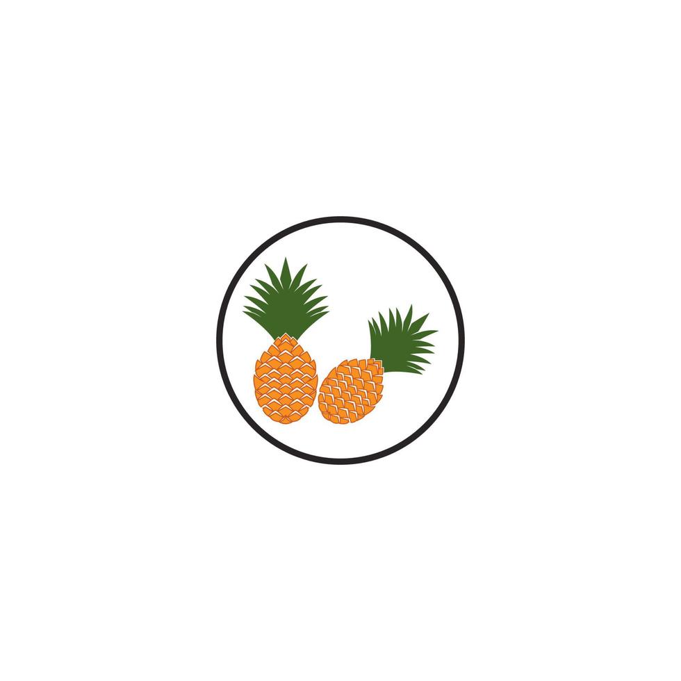 ananas frukt logotyp vektor