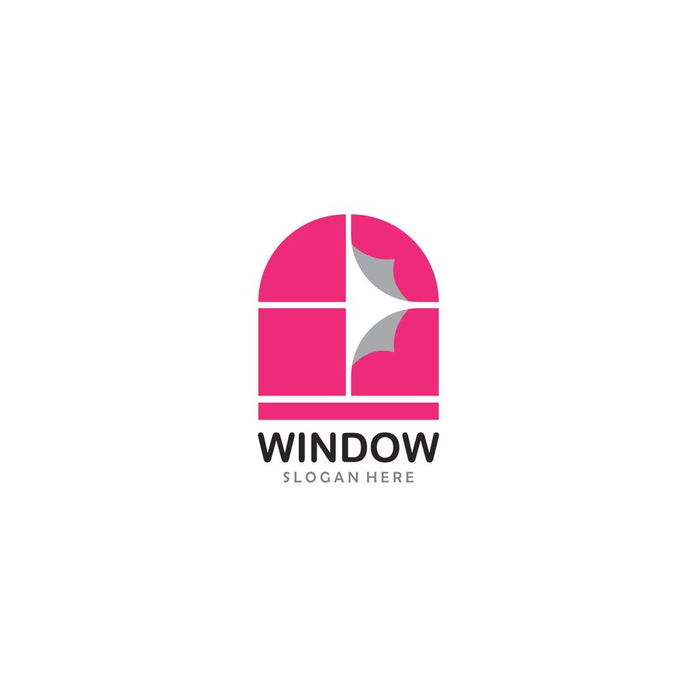 Fenster-Logo-Vektor-Illustration-Template-Design. vektor