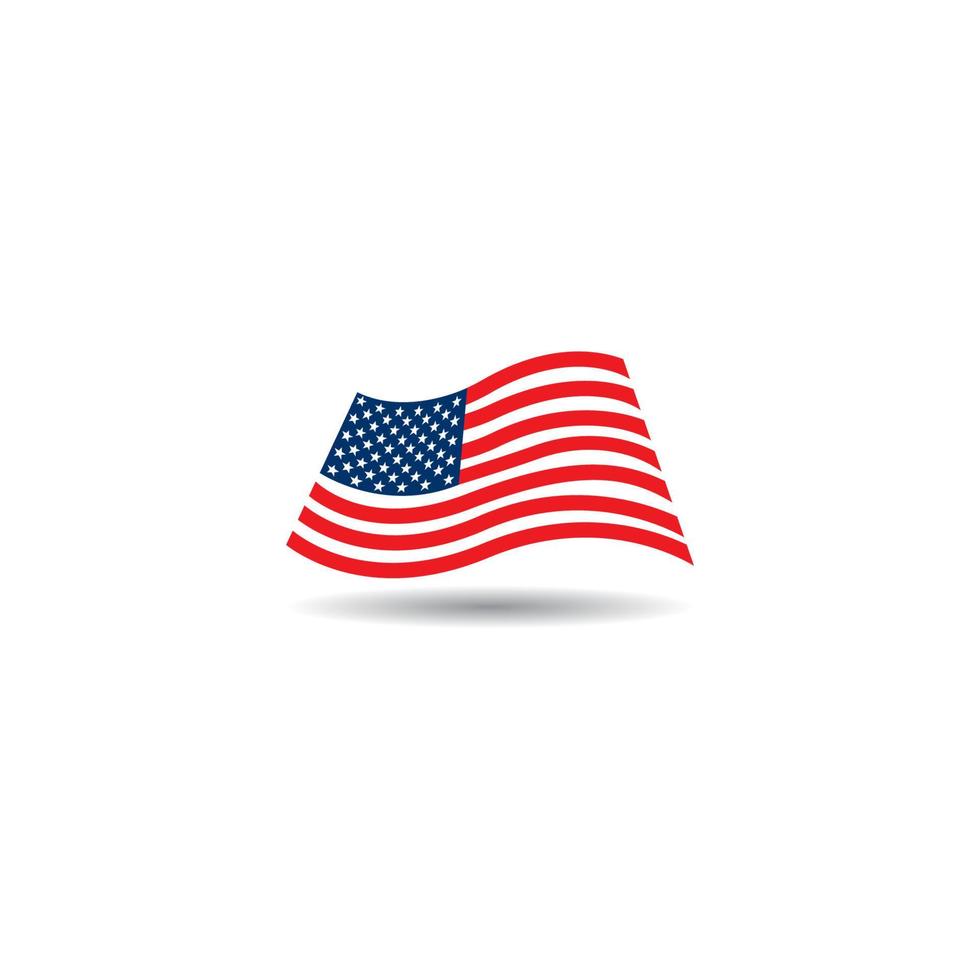 US-Flaggenlogo. vektor