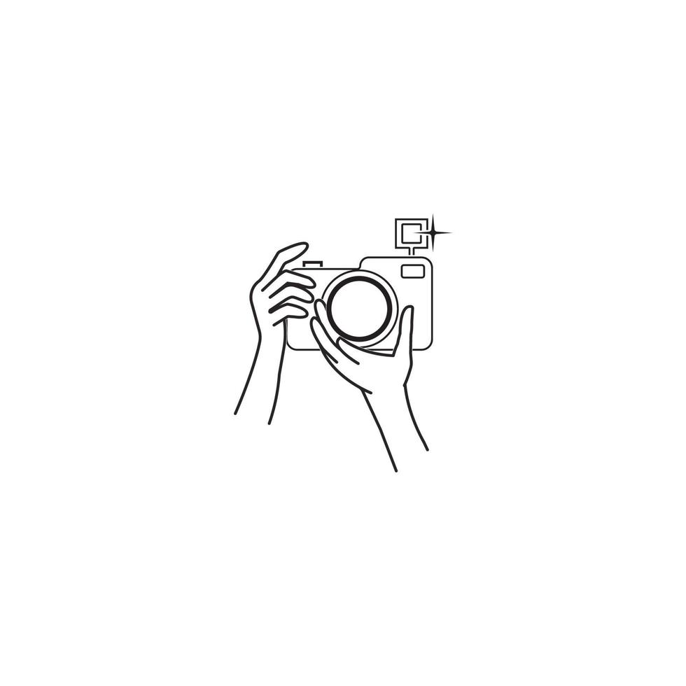 Fotograf-Symbol-Vektor-Illustration-Template-Design. vektor