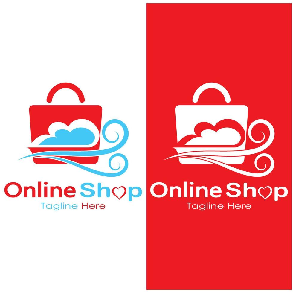 e-handel logotyp handla väska och uppkopplad handla vagn och uppkopplad affär logotyp design med modern begrepp vektor