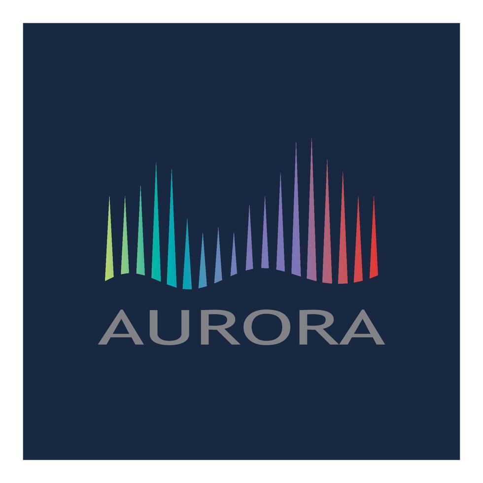 aurora-logo-design-ikonen-illustrations-vektorschablone vektor