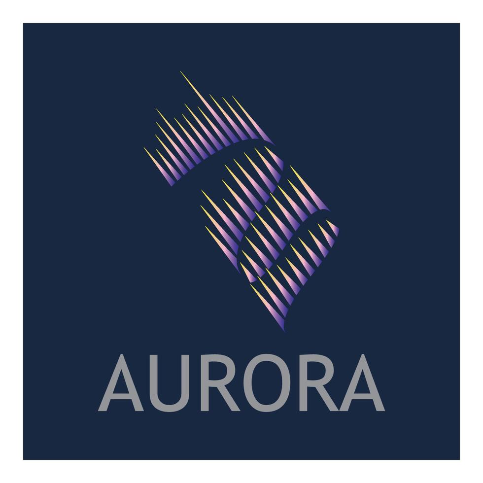 aurora logotyp design ikon illustration vektor mall