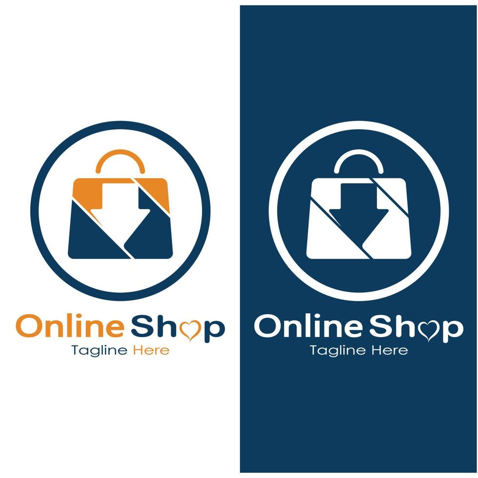 e-handel logotyp handla väska och uppkopplad handla vagn och uppkopplad affär logotyp design med modern begrepp vektor