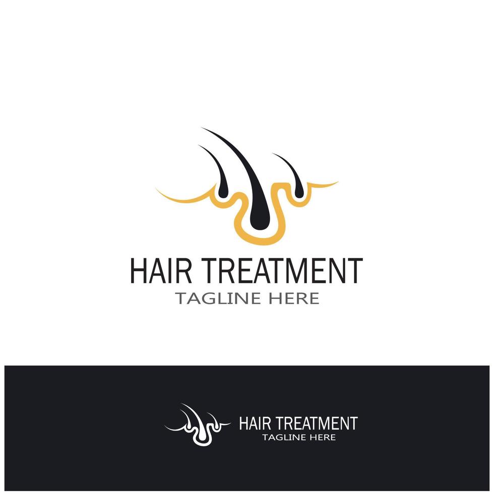 Haarbehandlung Logo Haartransplantation Logo Vektorbild Design Illustration vektor