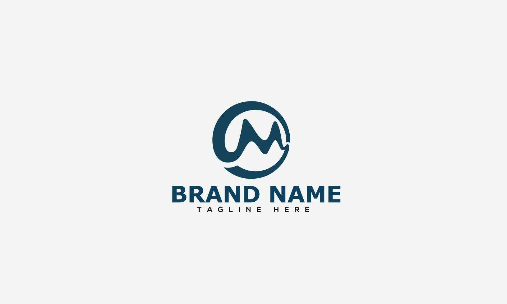 m logotyp design mall vektor grafisk branding element