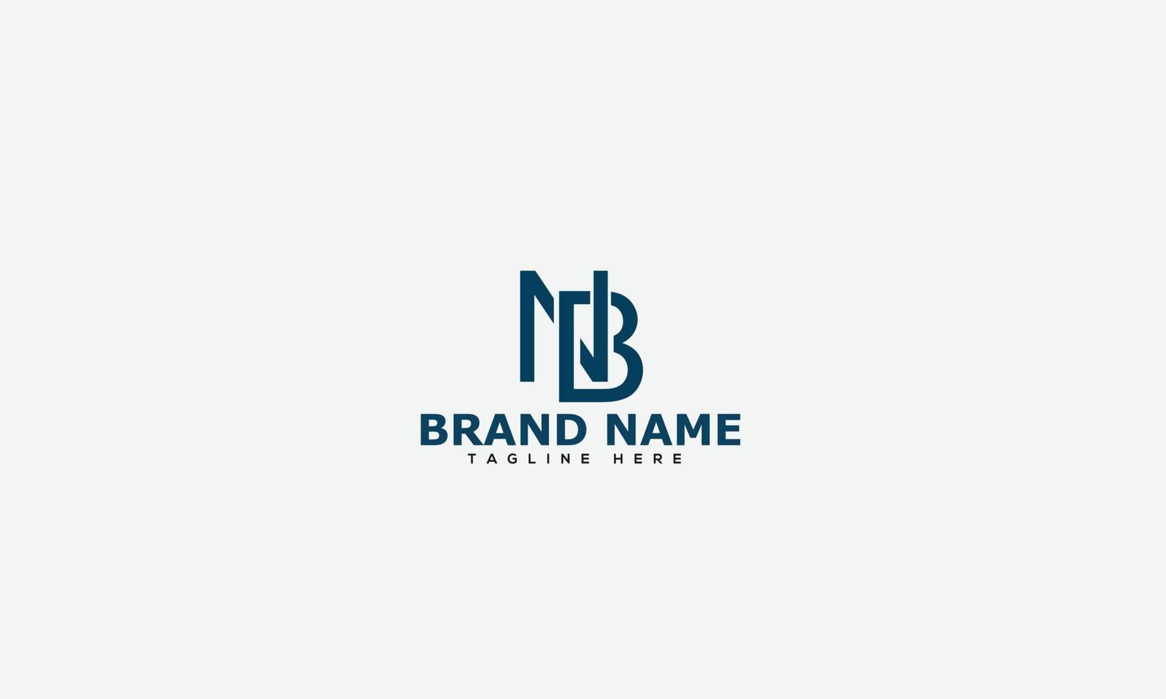 nb-Logo-Design-Vorlage, Vektorgrafik-Branding-Element. vektor