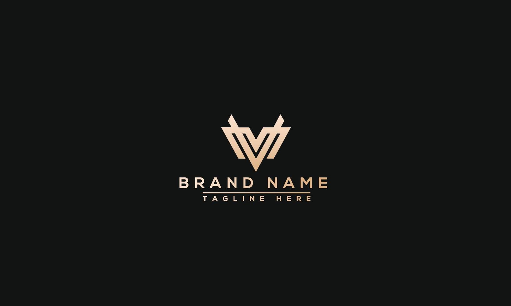 mv-Logo-Design-Vorlage, Vektorgrafik-Branding-Element vektor
