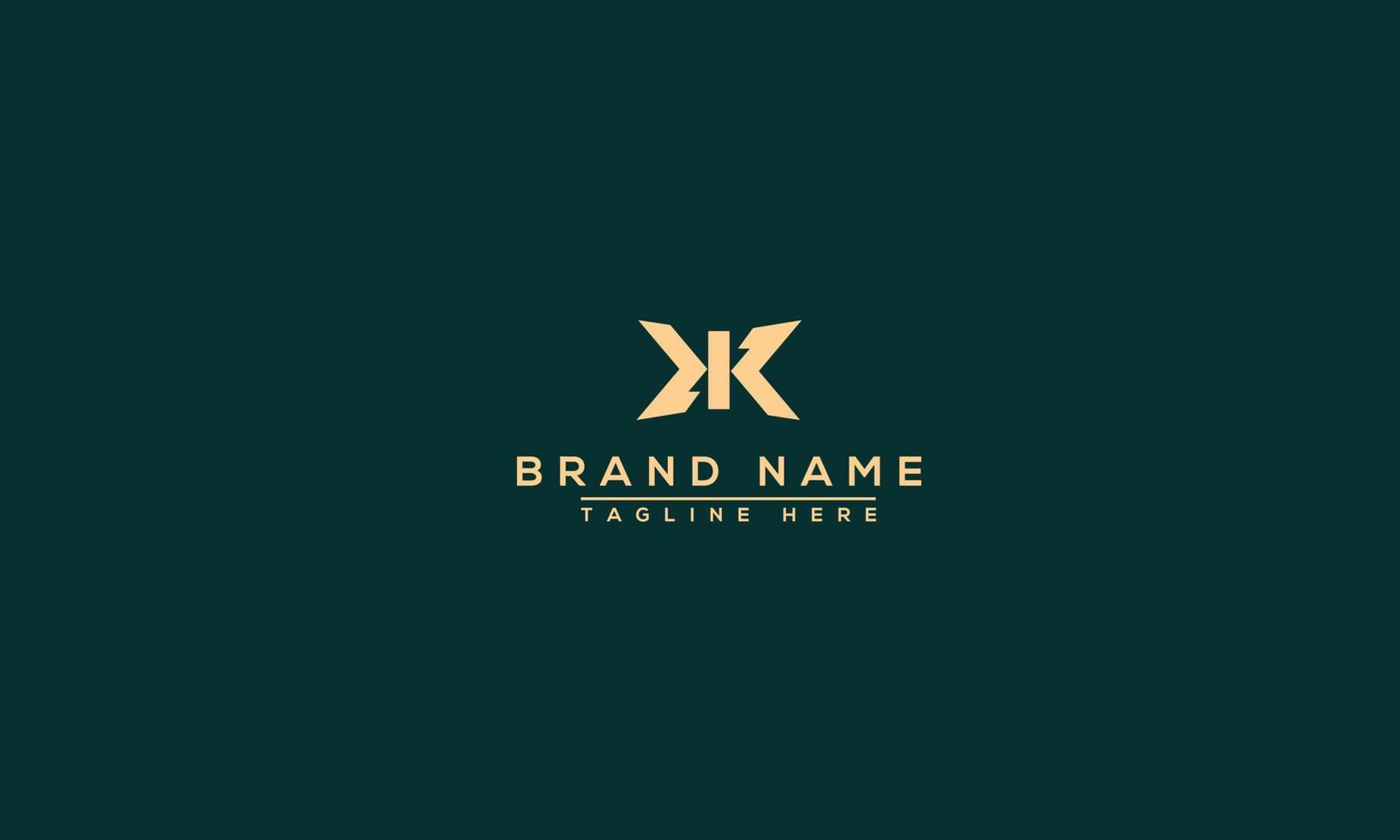 kk logotyp design mall vektor grafisk branding element.
