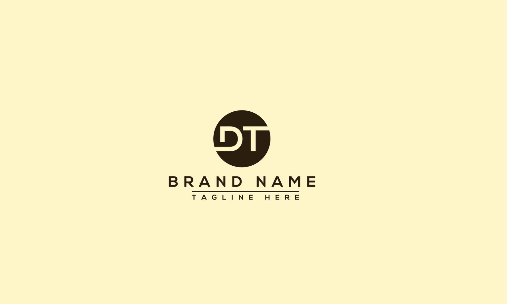 dt logotyp design mall vektor grafisk branding element.