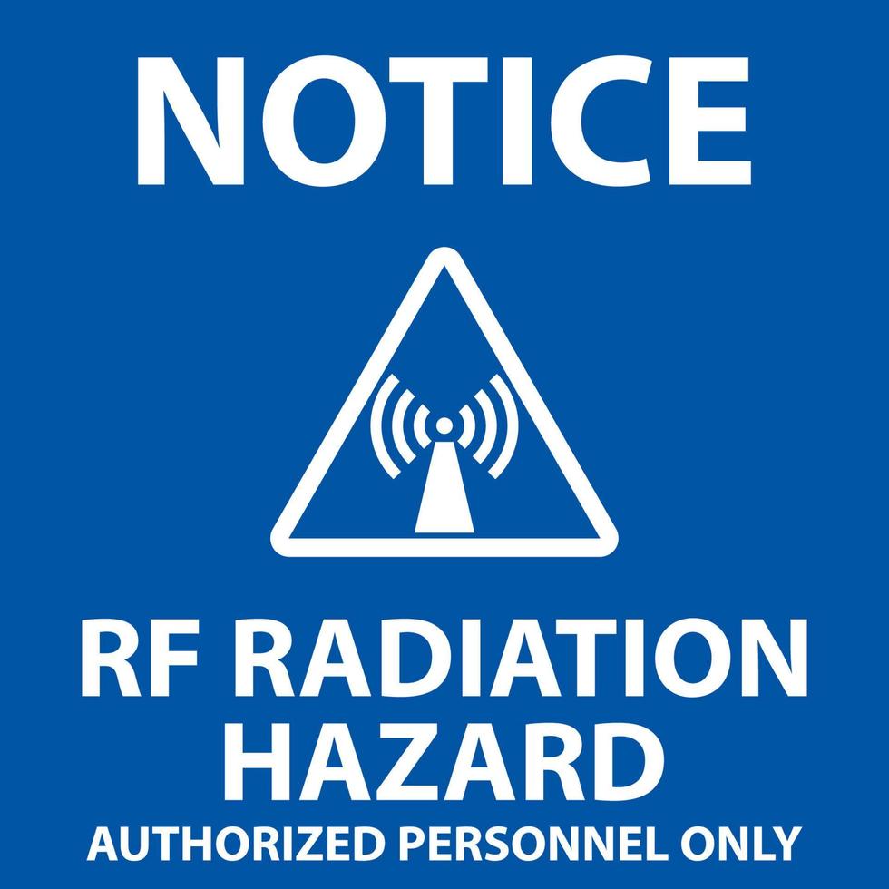 Beachten Sie, dass die Gefahr der HF-Strahlung nur auf weißem Hintergrund zulässig ist vektor