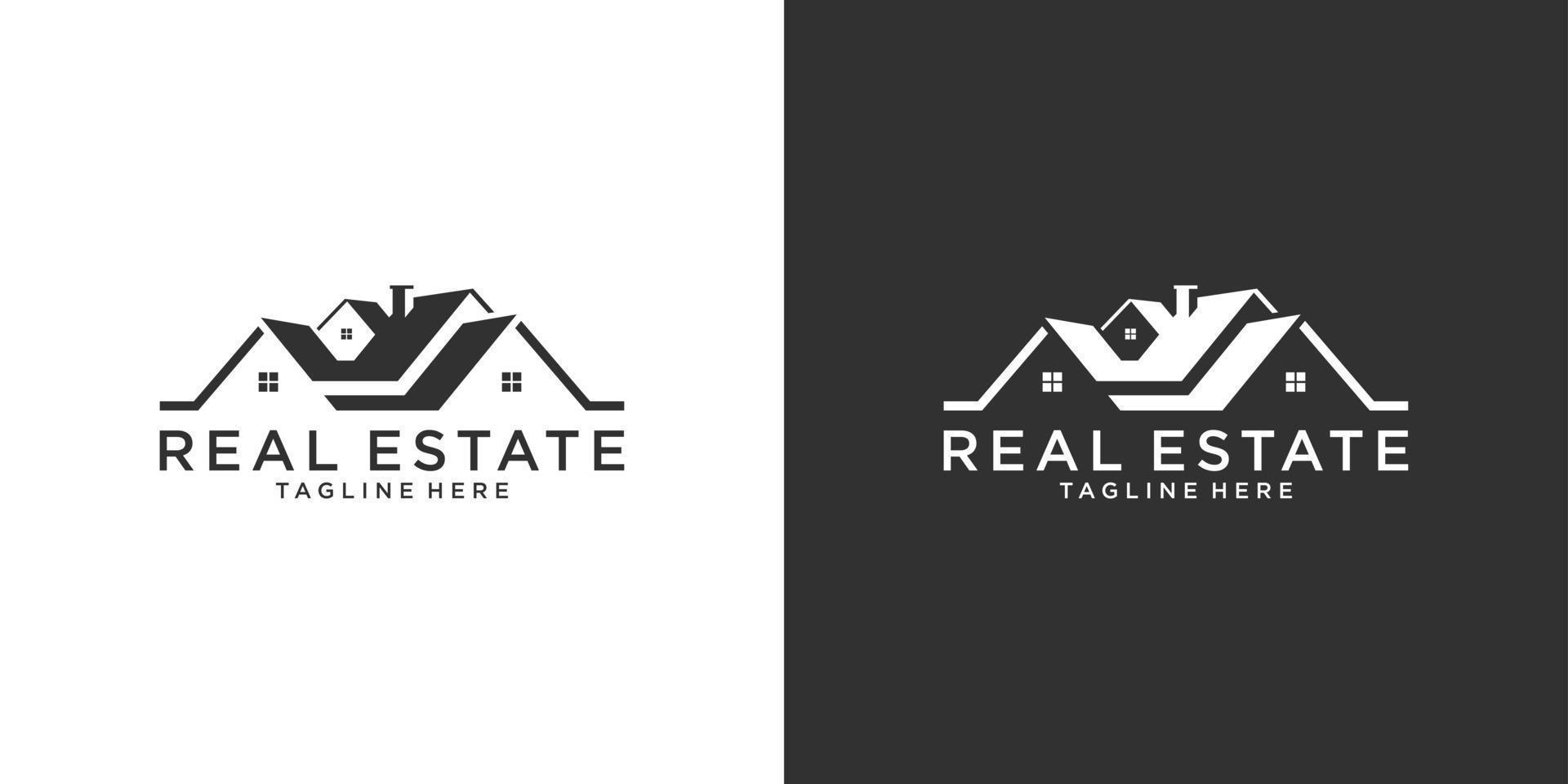 Dach- und Home-Logo-Vektor-Design-Konzept. Immobilien-Logo vektor