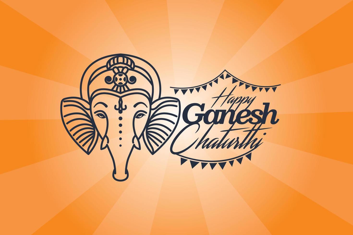 ganesh chaturthi baner herre ganesha elefant illustration vektor