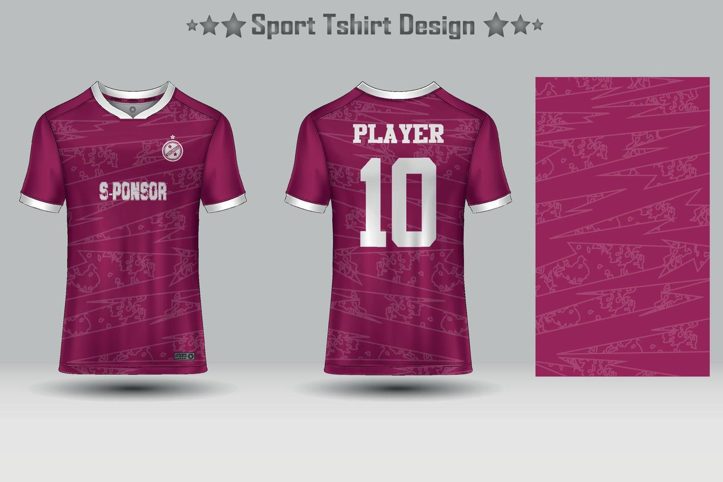 Fußballsport Jersey Mockup abstraktes geometrisches Muster T-Shirt Design vektor