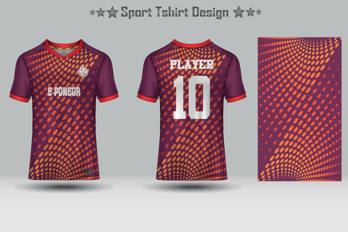 Fußballsport Jersey Mockup abstraktes geometrisches Muster T-Shirt Design vektor