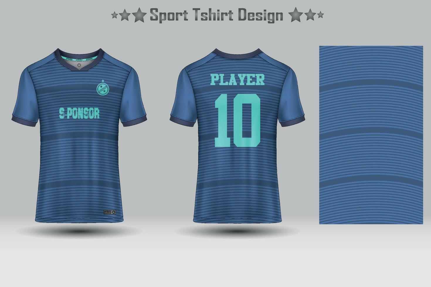 Fußballsport Jersey Mockup abstraktes geometrisches Muster T-Shirt Design vektor