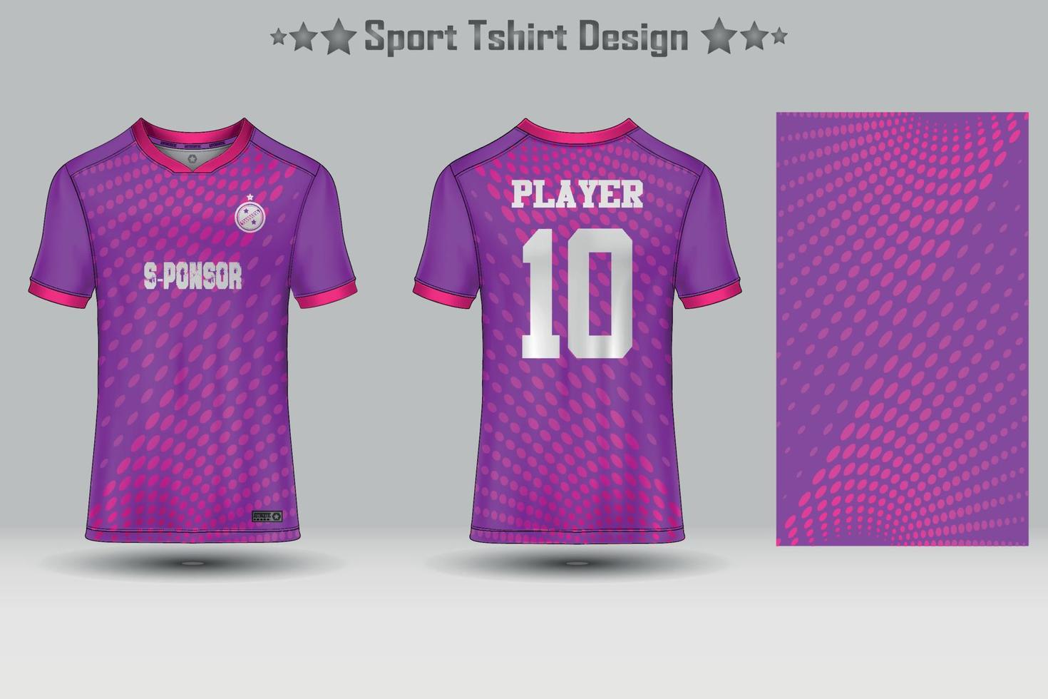 Fußballsport Jersey Mockup abstraktes geometrisches Muster T-Shirt Design vektor