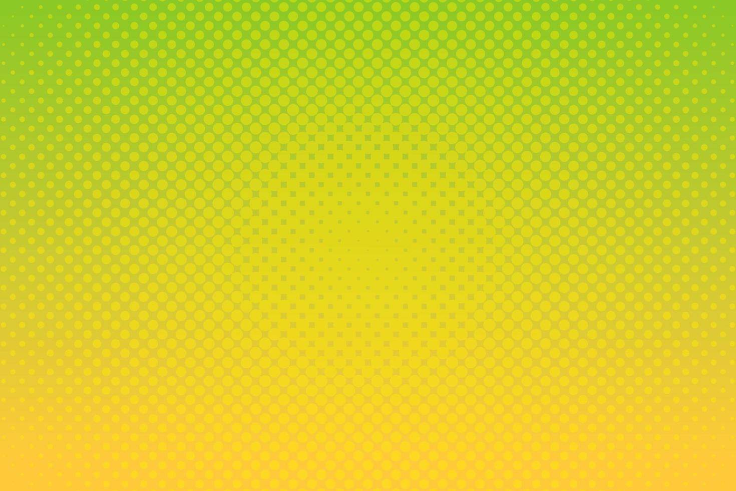 grüner gelber Pop-Art-Hintergrund mit Halbtonpunkten im Retro-Comic-Stil. Vektor-Illustration. vektor