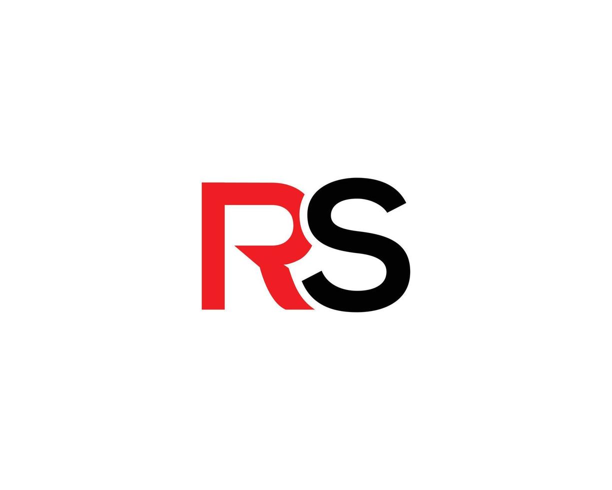 platt brev design rs logotyp ikon modern vektor begrepp illustration.