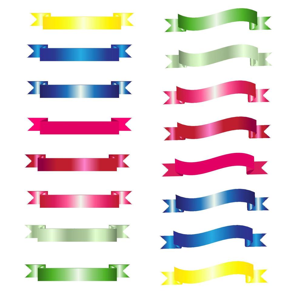 mini populär uppsättning av annorlunda Färg band på vit bakgrund. två pelare med slumpmässig stil och färger. vektor illustration.