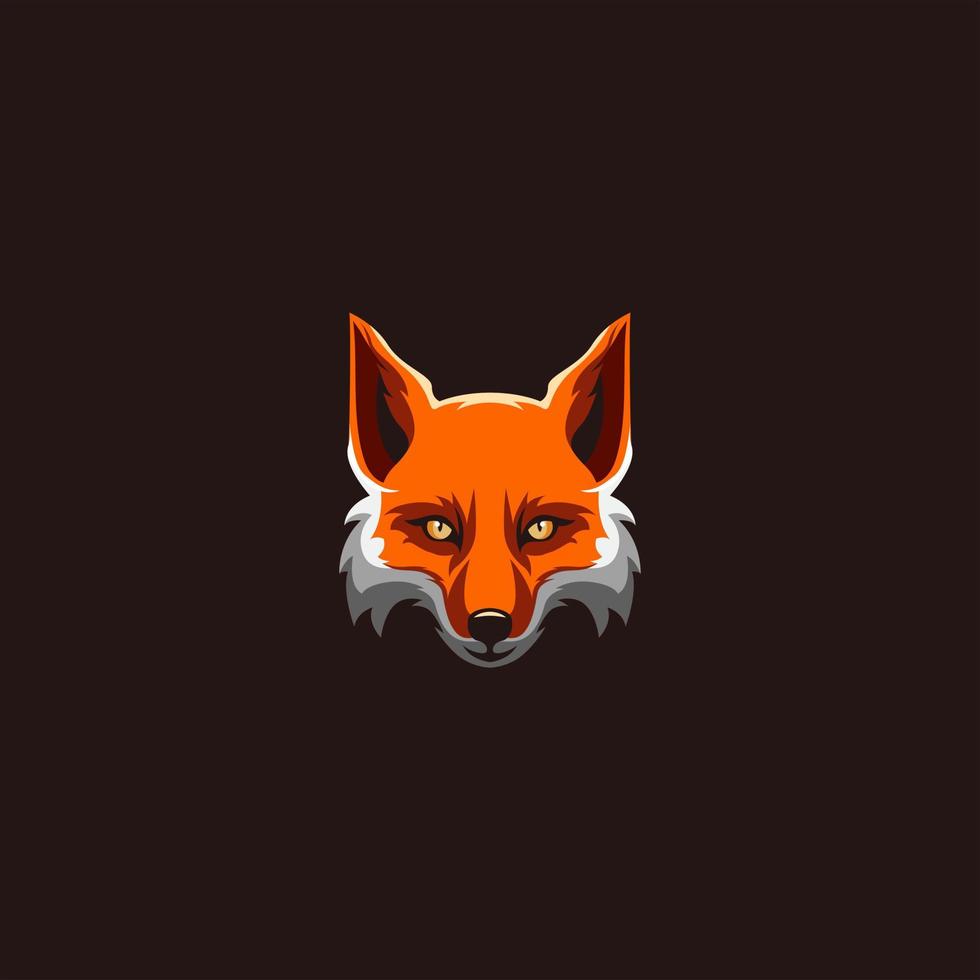 fuchskopf-konzeptillustration. Logo Fuchs vektor