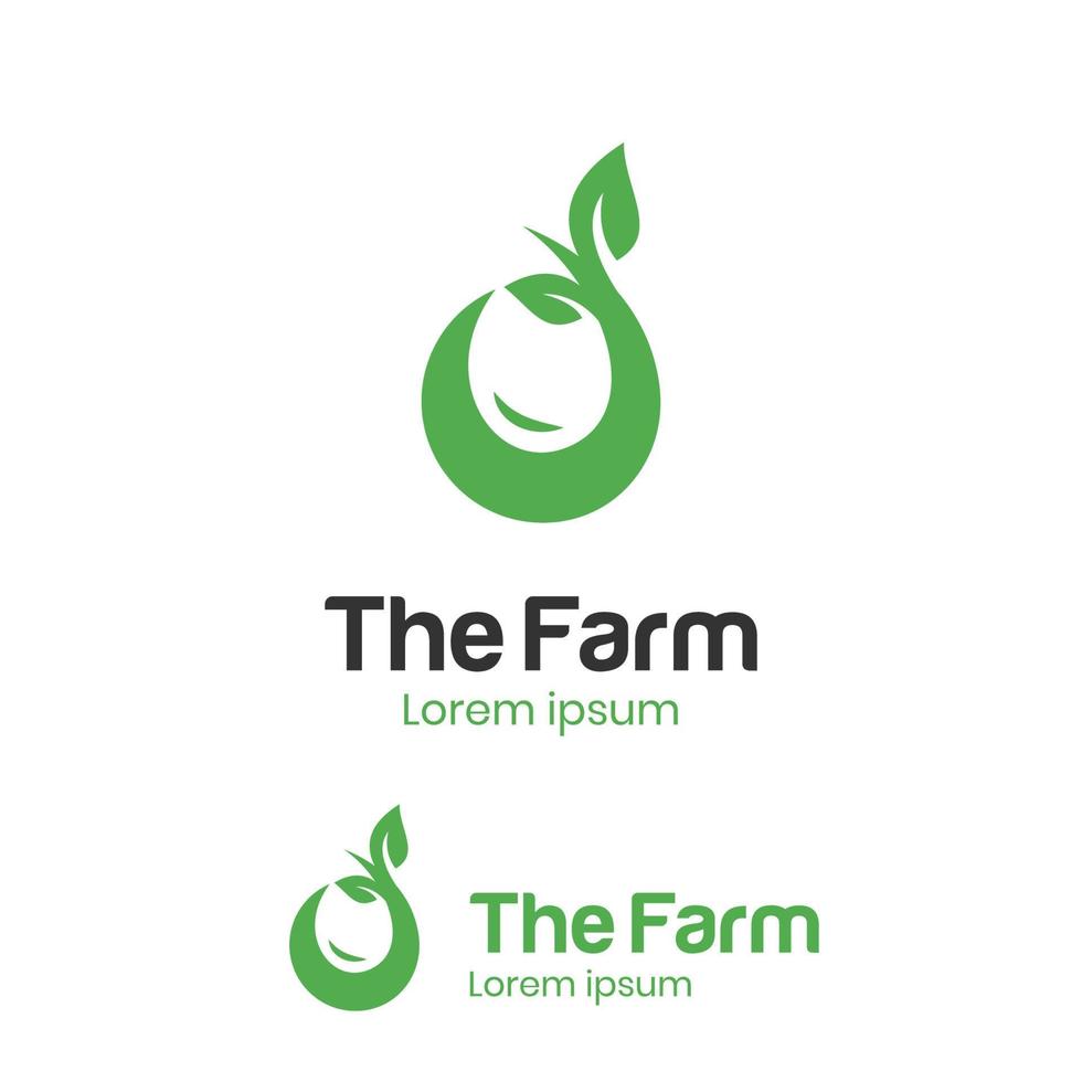 tillväxt växt frön logotyp design för organisk jordbruk, gård ikon symbol vektor element