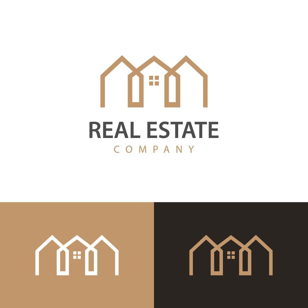 einfaches modernes logo des baus von immobilien für immobilien, bau, haus, immobilien, gebäude, eigentumslogosymbol vektor