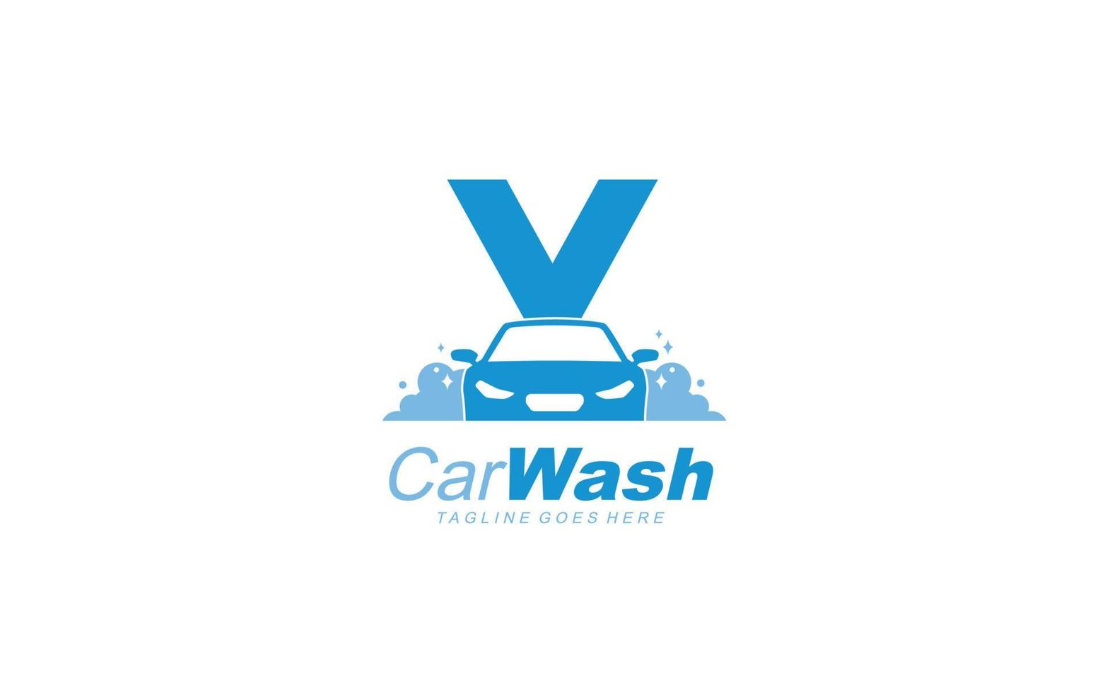 v Logo Carwash für Identität. Auto-Vorlagenvektorillustration für Ihre Marke. vektor