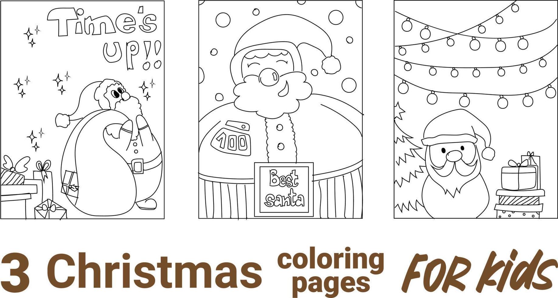 färg sida av en söt tecknad serie snögubbe med jul träd. vektor svart och vit illustration på vit bakgrund.