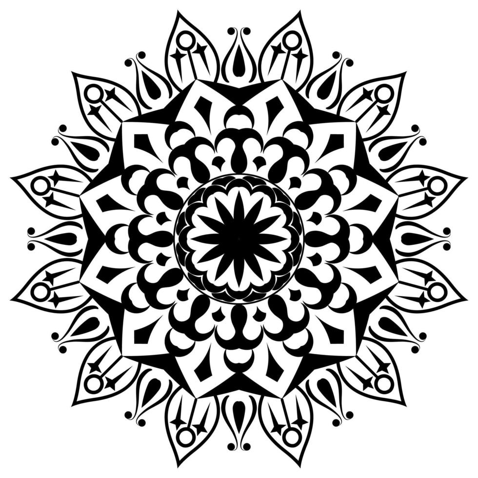 mandala mönster design för henna, mehndi, tatuering, dekoration. dekorativ prydnad i etnisk orientalisk stil. färg bok sida, mandala färg sida design illustration, vektor