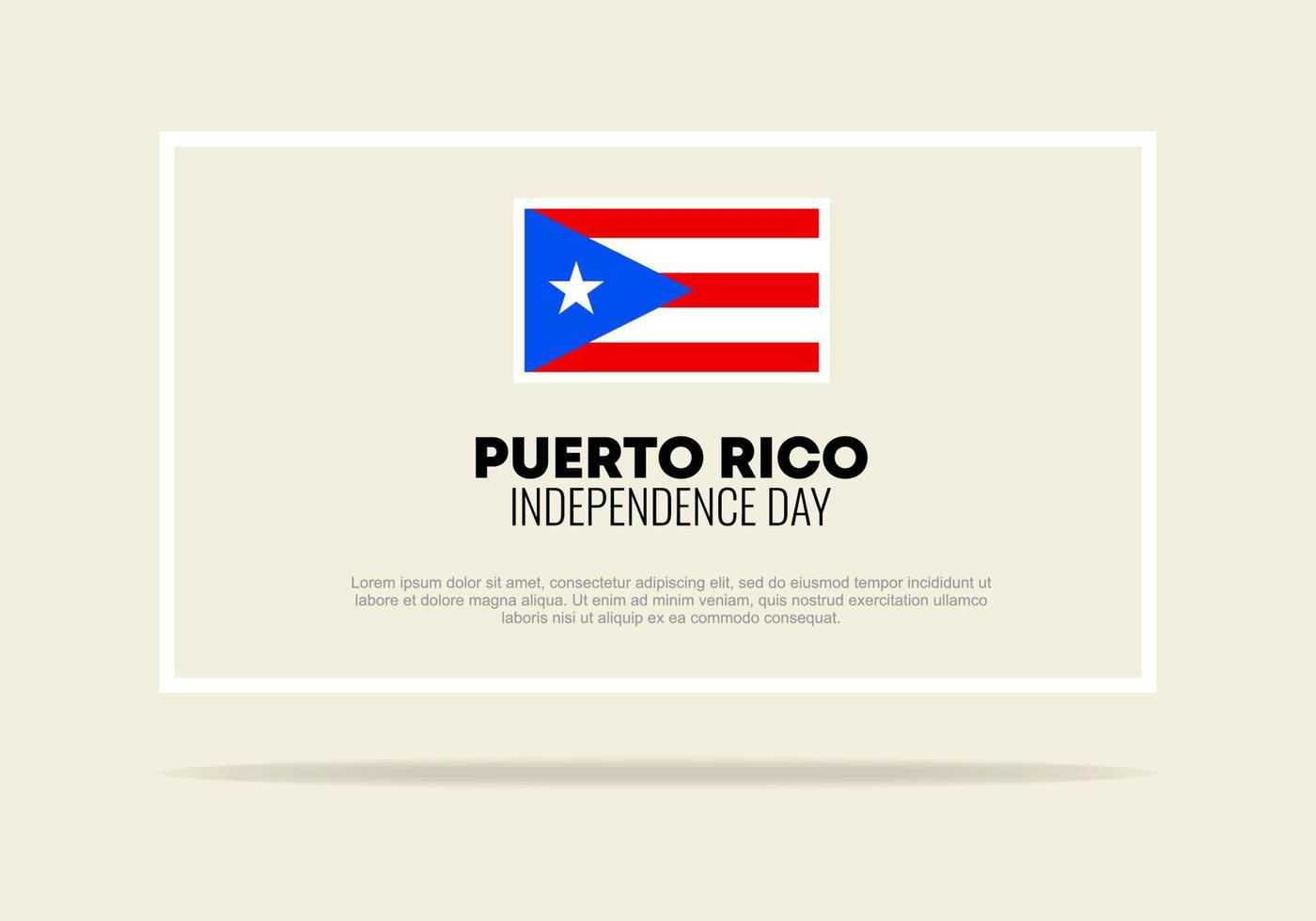 puerto rico unabhängigkeitstag hintergrund am 4. juli. vektor