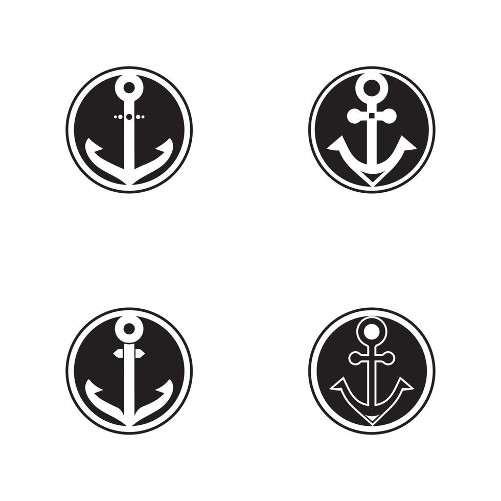 ankare ikon logotyp mall vektor illustration