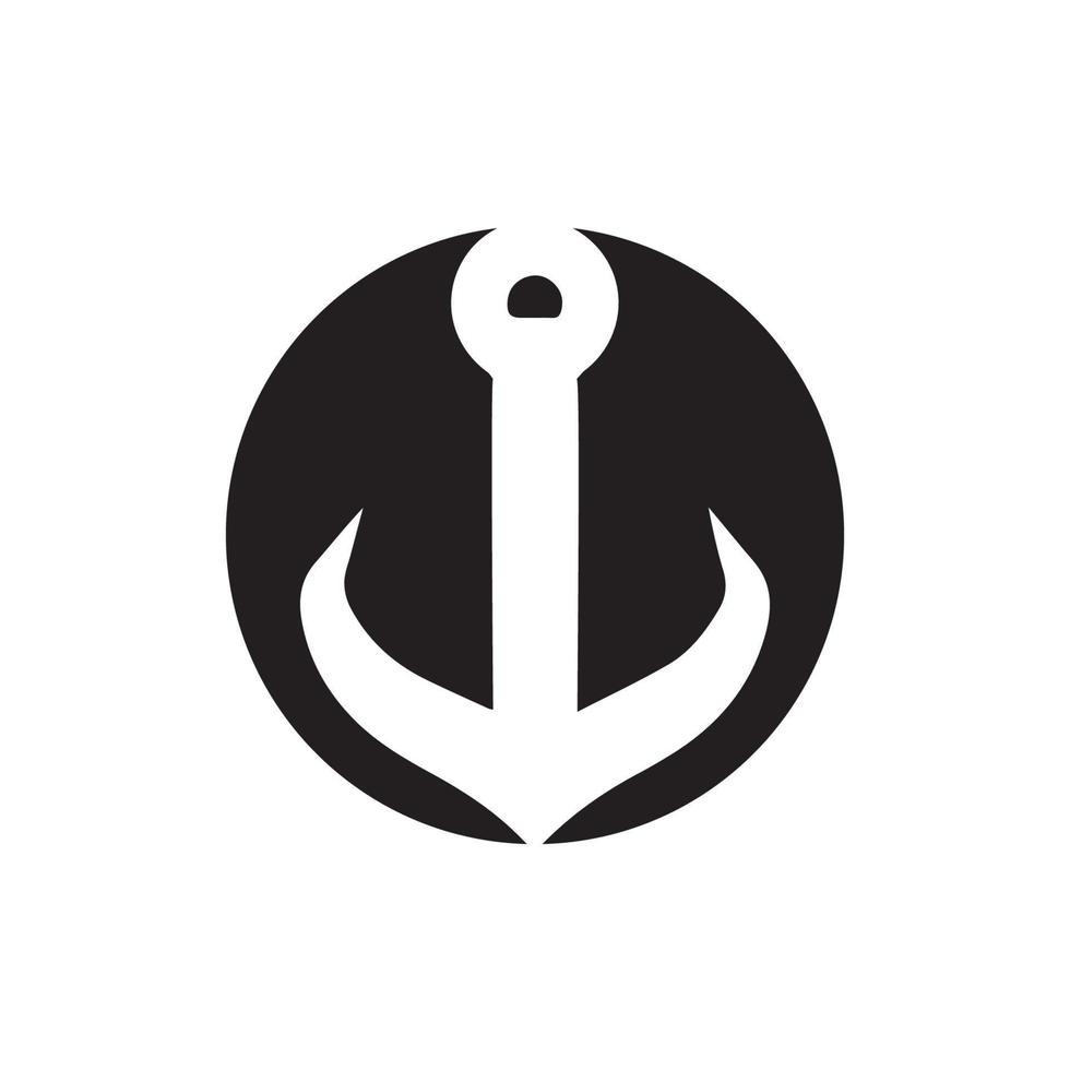 ankare ikon logotyp mall vektor illustration