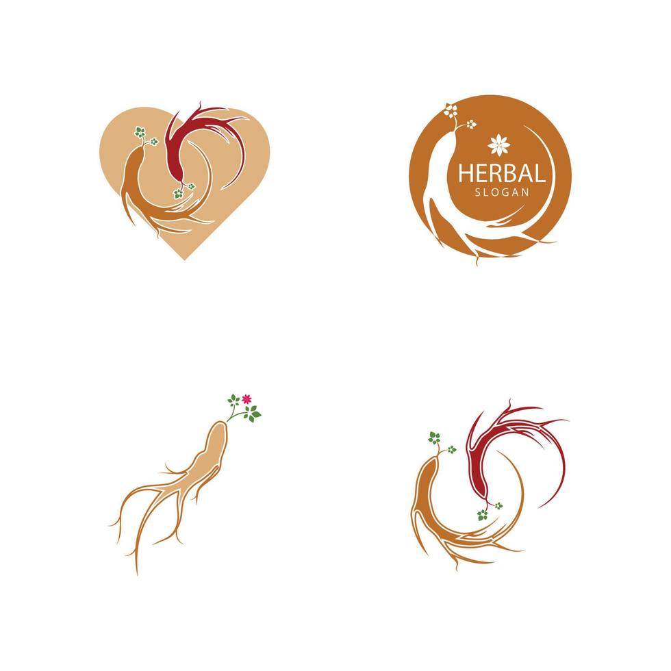 Ginseng Vektor Symbol Illustration Design-Vorlage