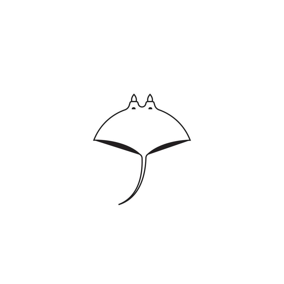 Stachelrochen Symbol Vektor Illustration Template Design.