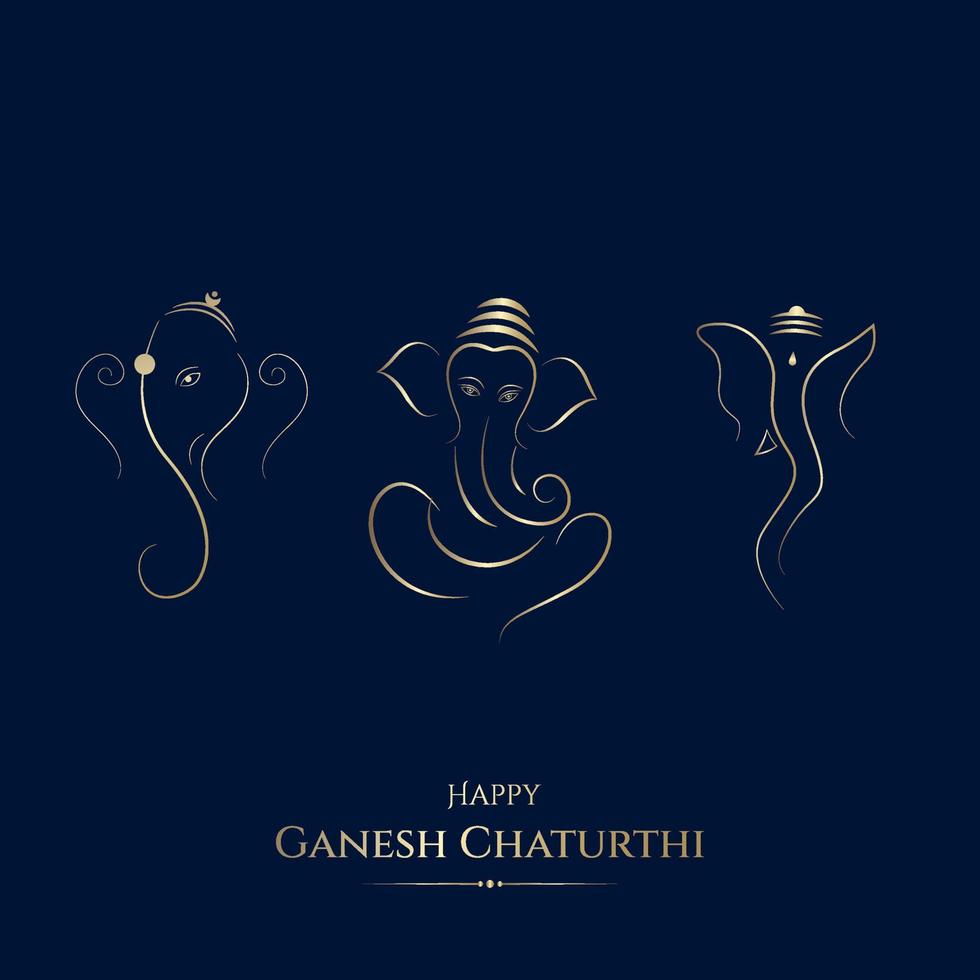Happy Ganesh Chaturthi Social-Media-Post-Design vektor