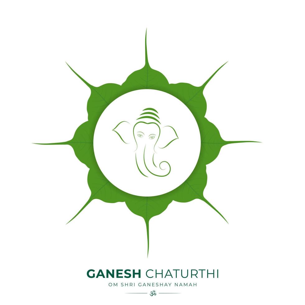 umweltfreundliches ganesh chaturthi postdesign für soziale medien vektor