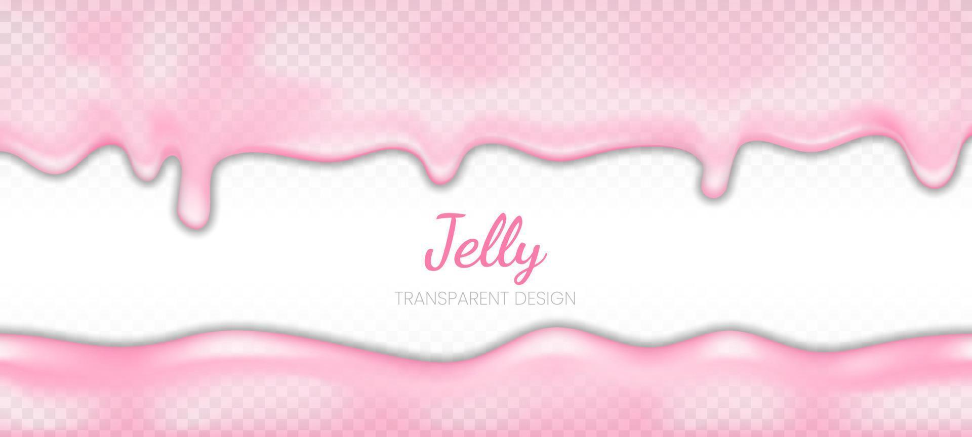 Marmeladen- oder Gelee-Leck-Vektorillustration realistischer 3D-Sirupspritzer und Tropfen rosa Beeren- oder Fruchtmarmelade. Flüssigkeit tropft auf transparentem Hintergrund für Süßigkeiten oder süße Desserts. vektor