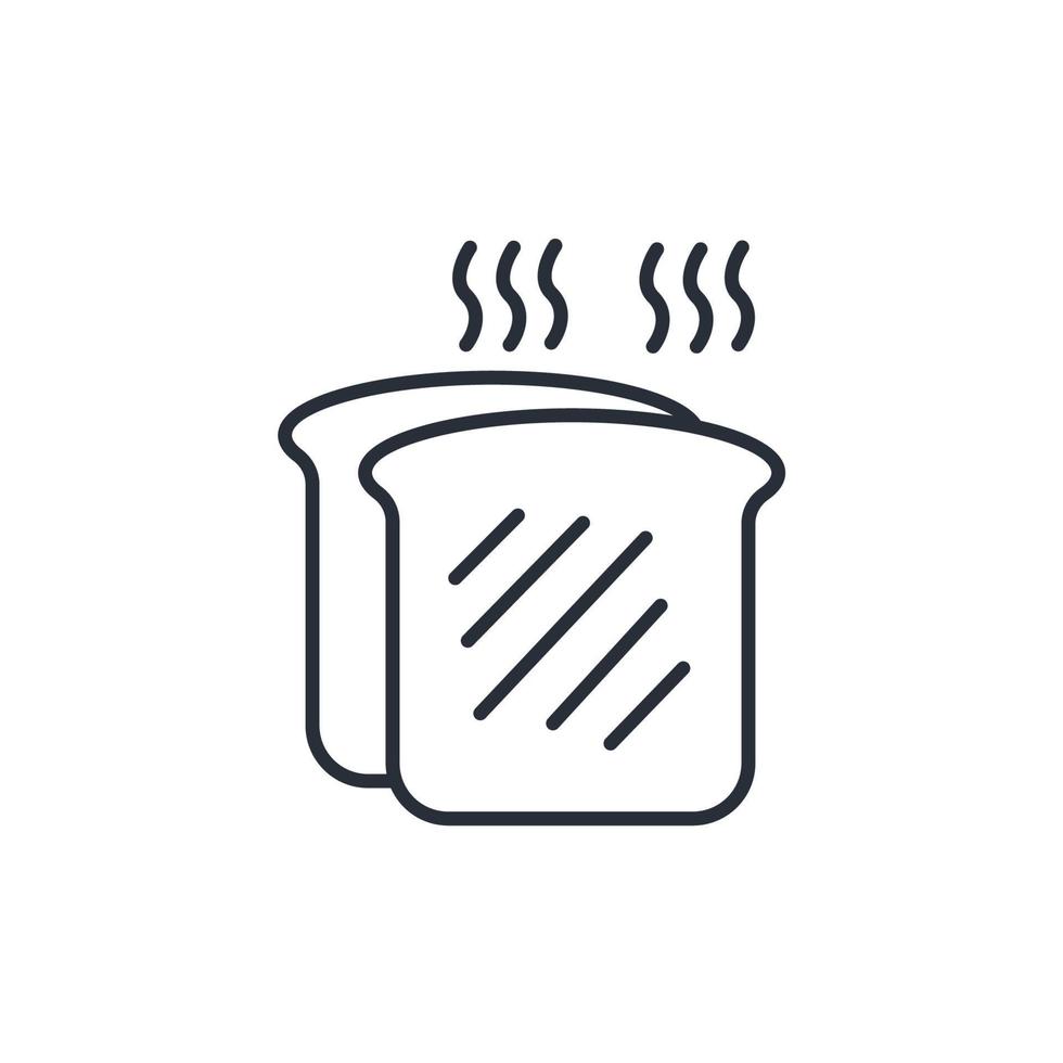 brödrost ikoner symbol vektorelement för infographic webben vektor