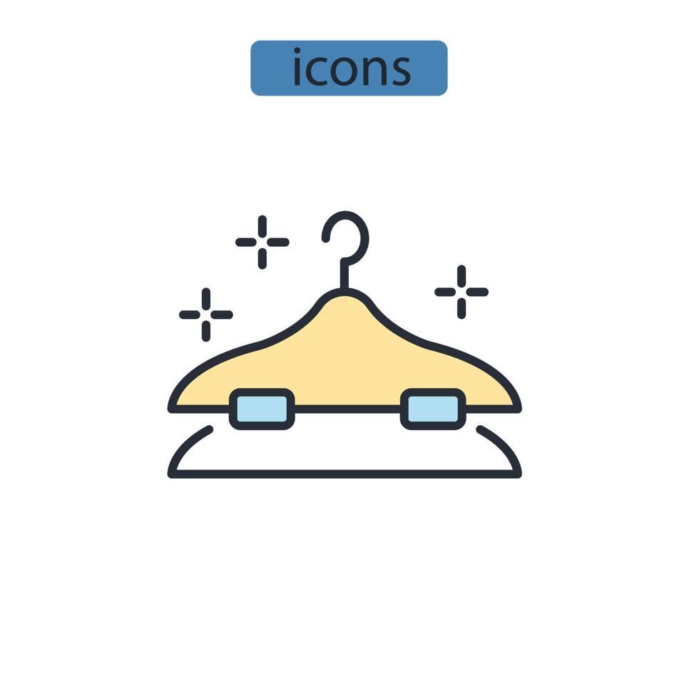 Aufhängersymbole symbolen Vektorelemente für das Infografik-Web vektor