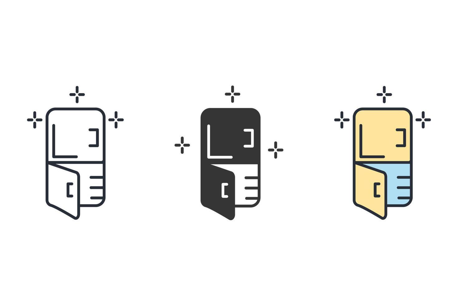 Auftausymbole Symbolvektorelemente für Infografik-Web vektor