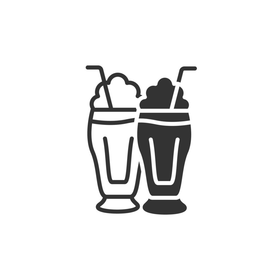 Milchshake-Symbole symbolen Vektorelemente für das Infografik-Web vektor