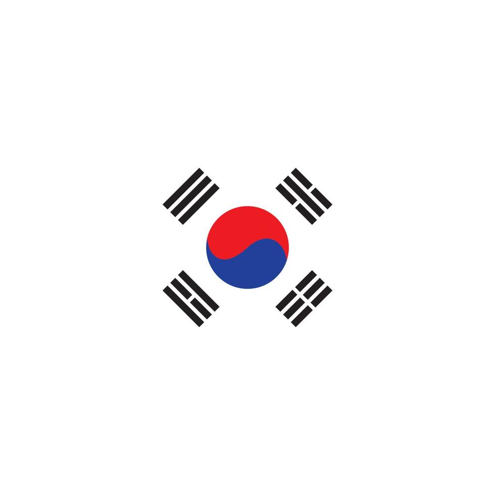 söder korea flagga logotyp vektor