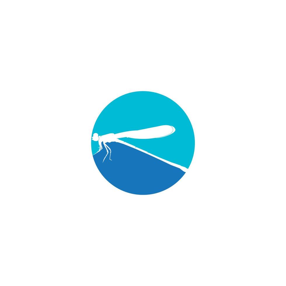 Libelle-Logo-Vektor-Illustration-Template-Design. vektor