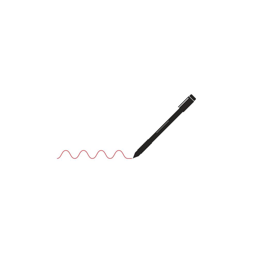 Stift-Symbol-Vektor-Illustration-Template-Design. vektor